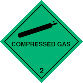 Beaver Compressed Gas Symbol Sticker