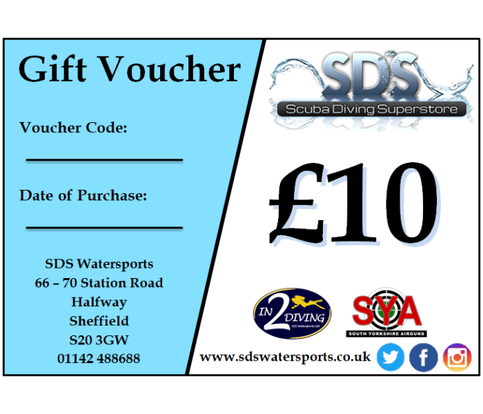 SDS £10 Equipment / Servicing Gift Voucher