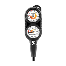 Scubapro Compact Twin Pressure And Depth Gauge Console