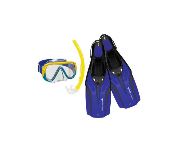Mares Nateeva Keewee Junior Jr Blue Yellow Snorkeling Set