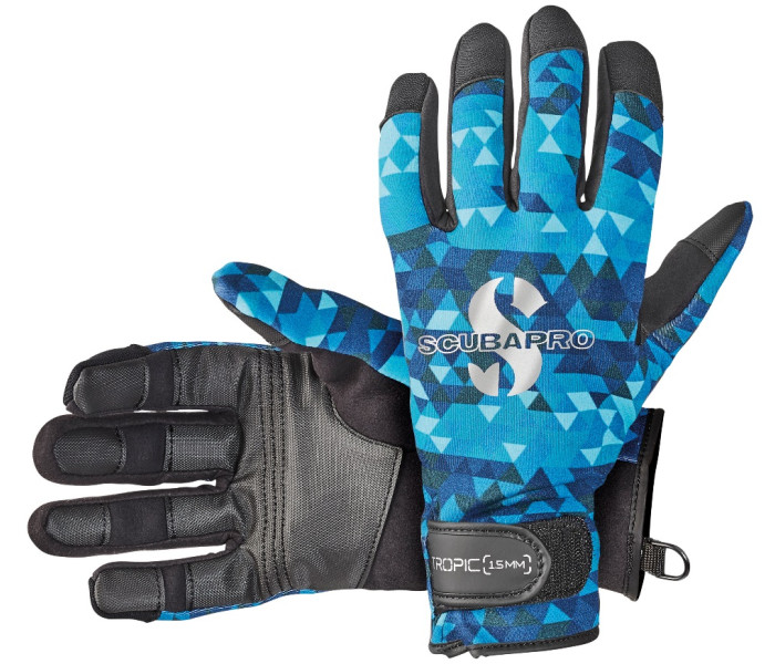 Scubapro Tropic 1.5mm Aegean Blue Pattern Gloves