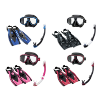 Tusa Ceos Mask, Snorkel & Fins Snorkeling Combo Package Set