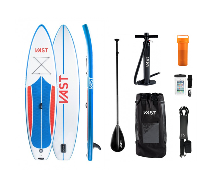 Vast Boardsports Flare 11' 6" White Blue Paddle Board SUP Full Package