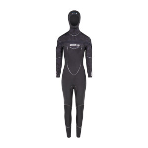 Beuchat MED C-ZIP 8/7mm Womens FZ Wetsuit With Hood - SMALL - 25% OFF