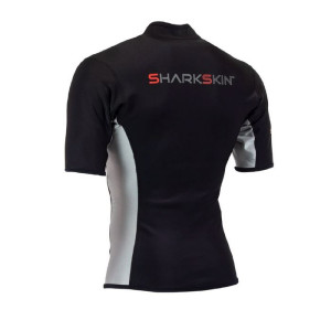 Sharkskin Chillproof Short Sleeve Chest Zip Mens Rash Guard Top - Small - Sell Off!
