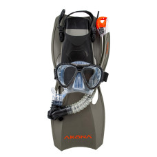 Akona Adult Holiday Mask, Snorkel & Fins Full Snorkeling Set