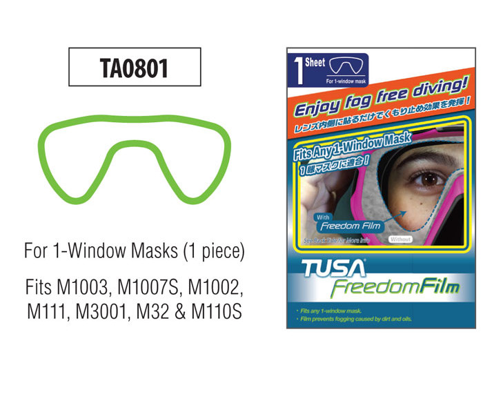 Tusa Single Lens Mask Anti Fog Freedom Film - TA0801