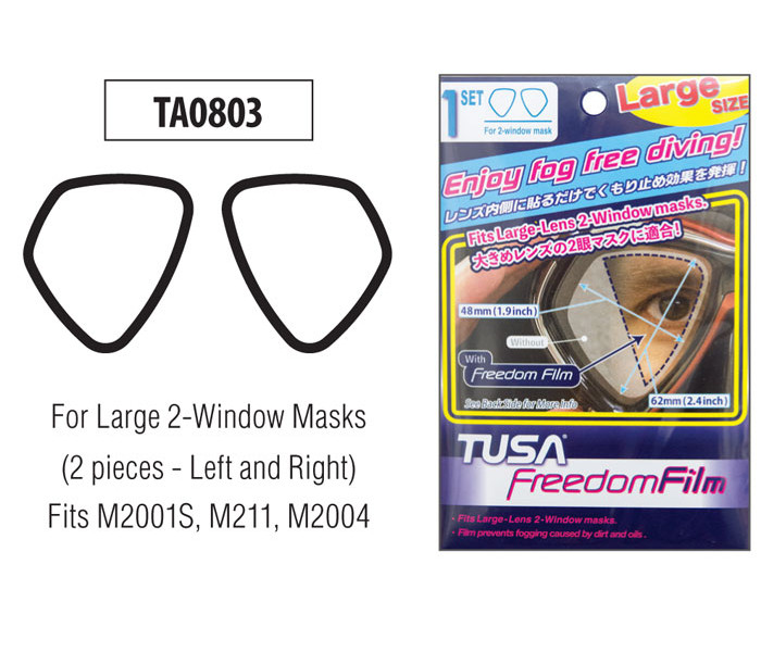 Tusa Twin Lens Large Mask Anti Fog Freedom Film - TA0803