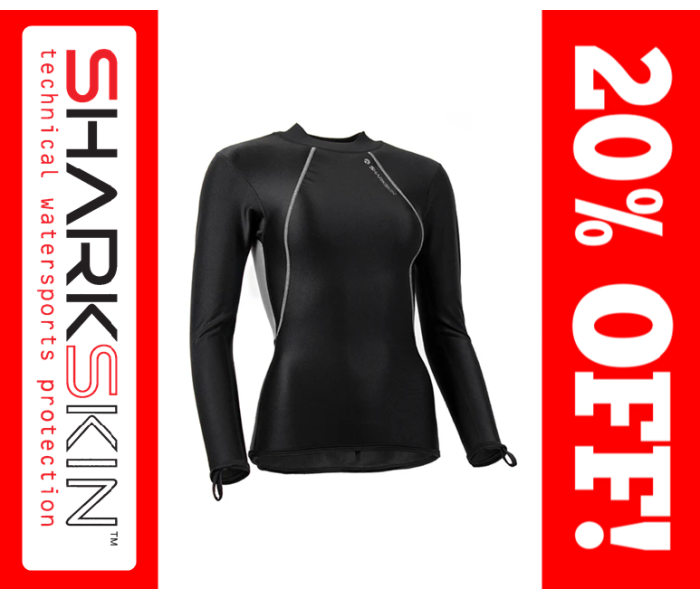 Sharkskin Chillproof Long Sleeve Chest Zip Womens Top - UK14 - SELL OFF!