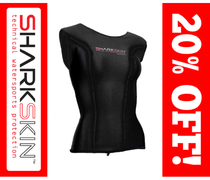 Sharkskin Chillproof Sleeveless Womens Rash Guard Vest - UK14 - SELL OFF!